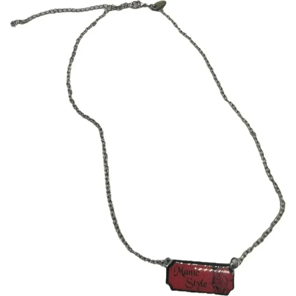 Disney Manic Style Crazy Chic Bar Pendant Necklace Cruella De Vil 101 Dalmatians - Picture 1 of 8